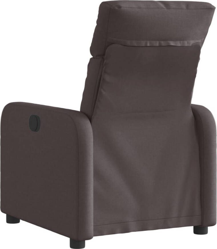 VidaXL Fauteuil verstelbaar elektrisch stof donkerbruin - Foto 3