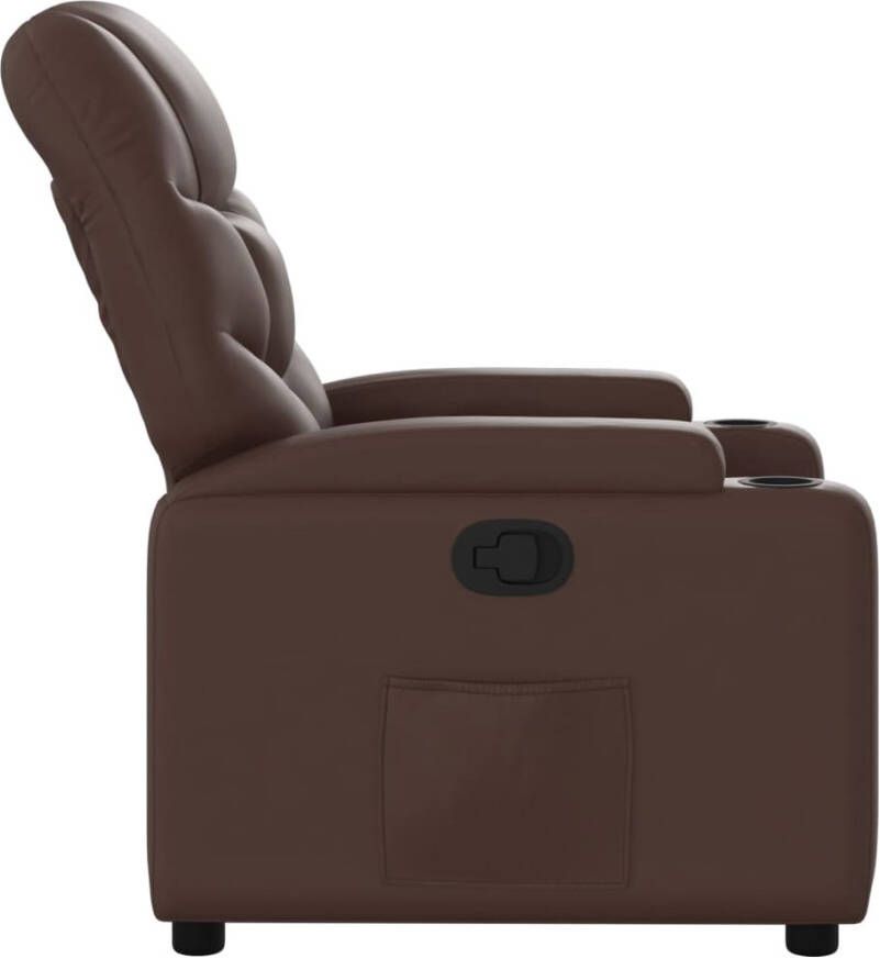 VidaXL Fauteuil verstelbaar kunstleer bruin - Foto 3