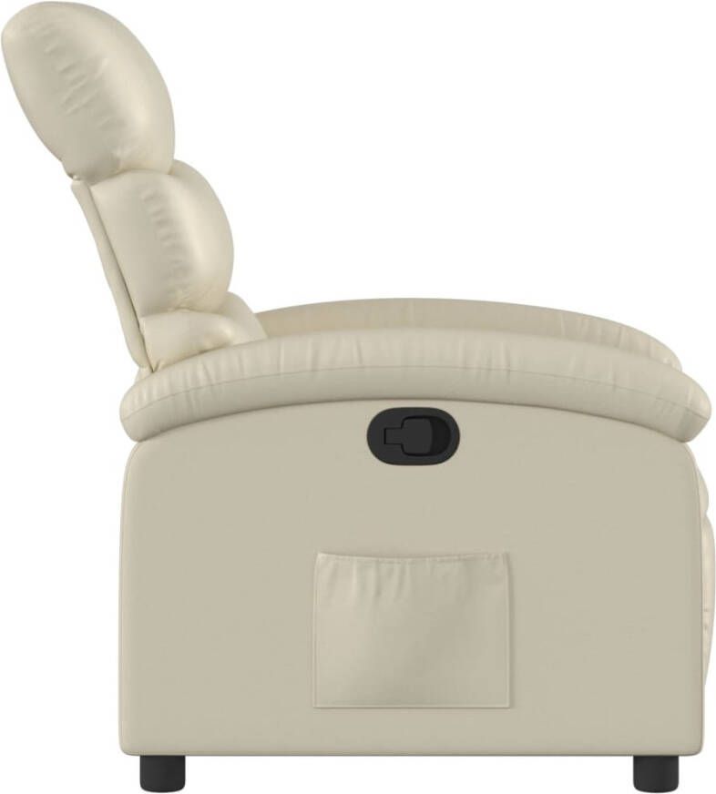 VidaXL Fauteuil verstelbaar kunstleer crèmekleurig - Foto 3