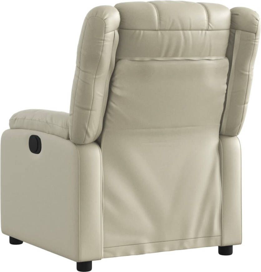 VidaXL Fauteuil verstelbaar kunstleer crèmekleurig - Foto 4