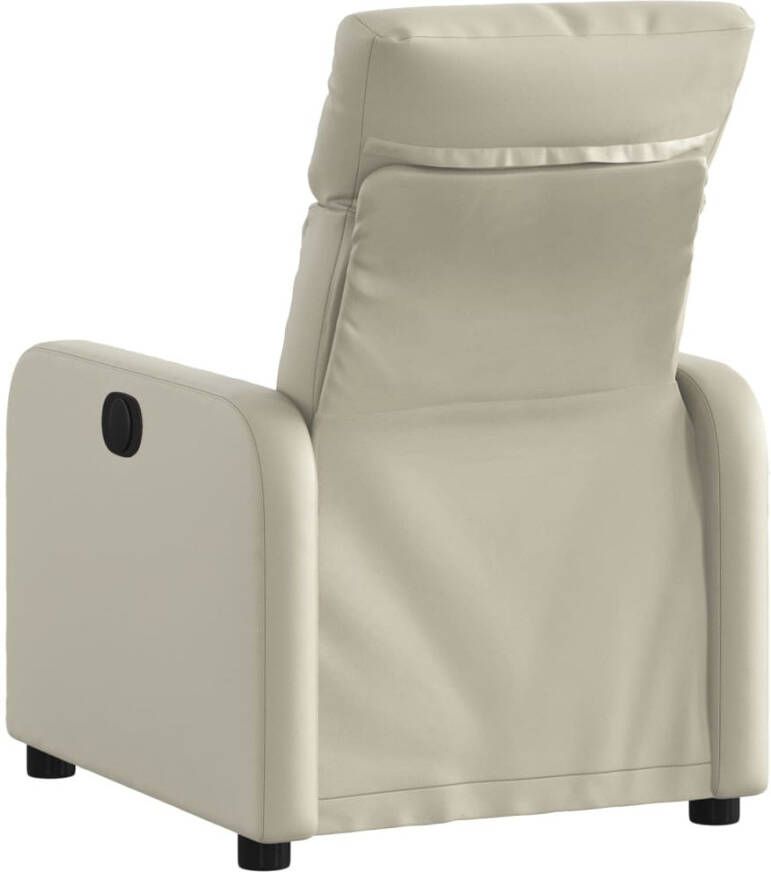 VidaXL Fauteuil verstelbaar kunstleer crèmekleurig - Foto 4