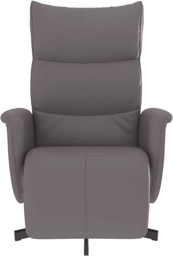 VidaXL Fauteuil verstelbaar met voetensteun kunstleer grijs - Foto 4
