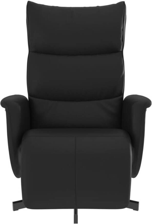 VidaXL Fauteuil verstelbaar met voetensteun kunstleer zwart - Foto 4