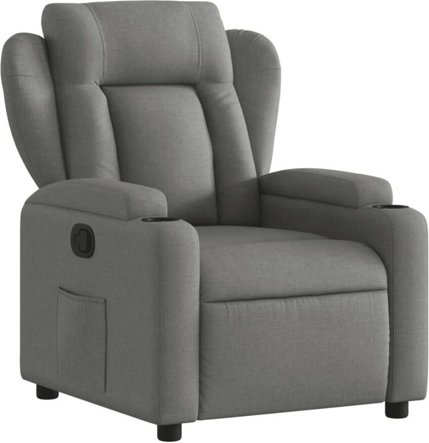 VIDAXL Fauteuil verstelbaar stof donkergrijs - Foto 2