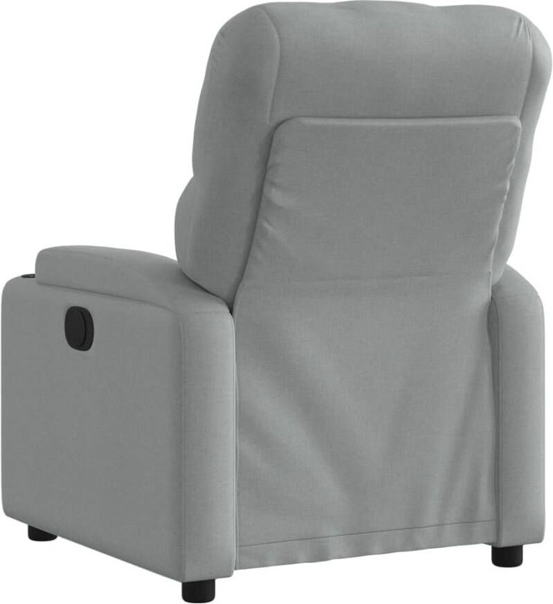 VidaXL Fauteuil verstelbaar stof lichtgrijs - Foto 4