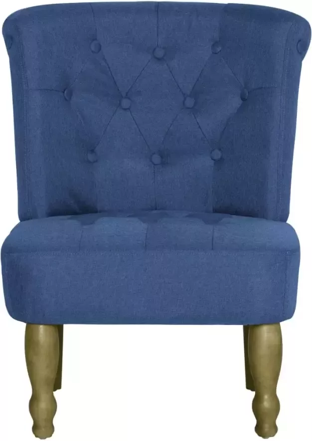 VIDAXL Franse stoel stof blauw