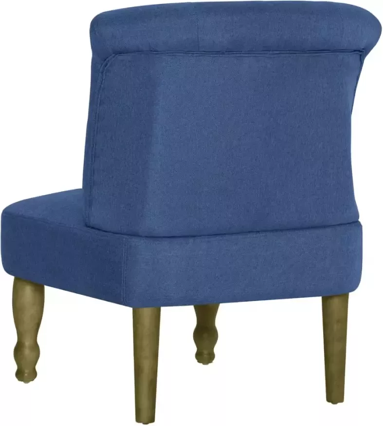 VIDAXL Franse stoel stof blauw