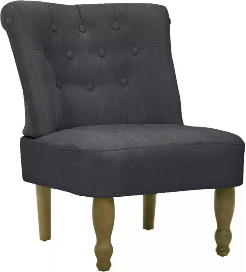 VidaXL Franse stoelen 2 st stof grijs - Foto 3