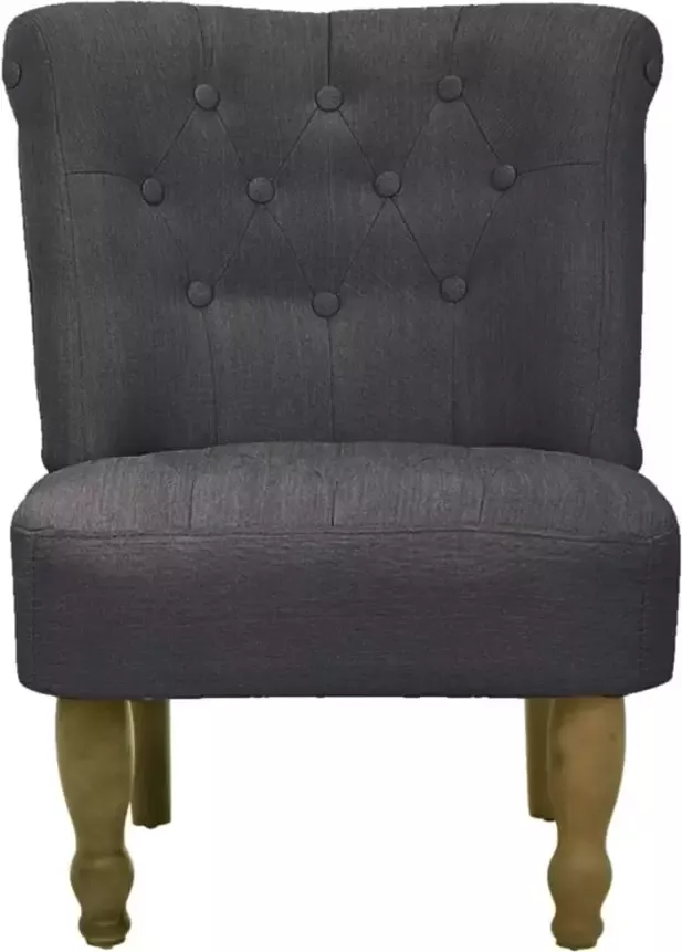 VidaXL Franse stoelen 2 st stof grijs - Foto 2