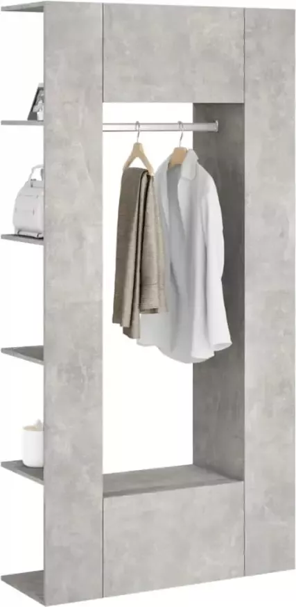 VidaXL -Gangkasten-2-st-bewerkt-hout-betongrijs - Foto 4