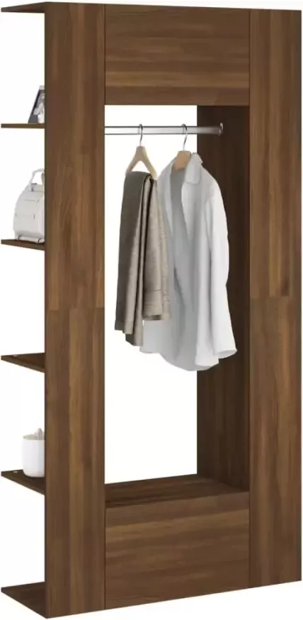 VidaXL -Gangkasten-2-st-bewerkt-hout-bruineikenkleurig - Foto 5