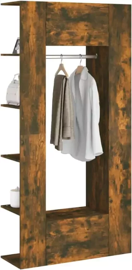 VidaXL -Gangkasten-2-st-bewerkt-hout-gerookt-eikenkleurig - Foto 4