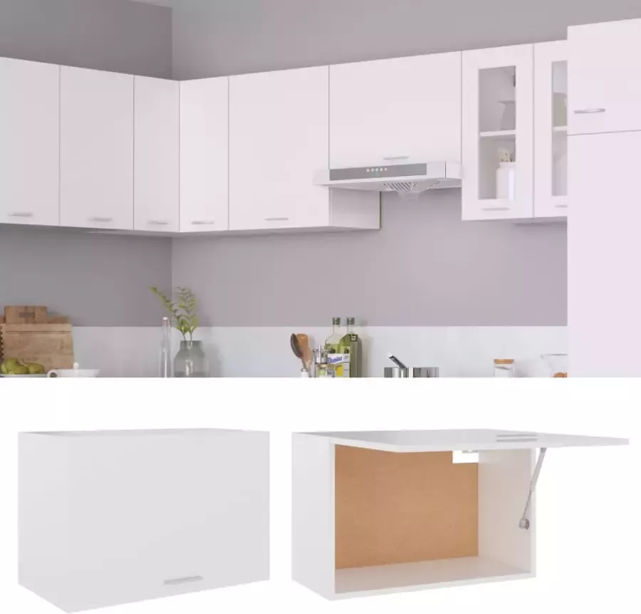 VidaXL Hangkast Lyon 60x31x40 cm bewerkt hout wit - Foto 2