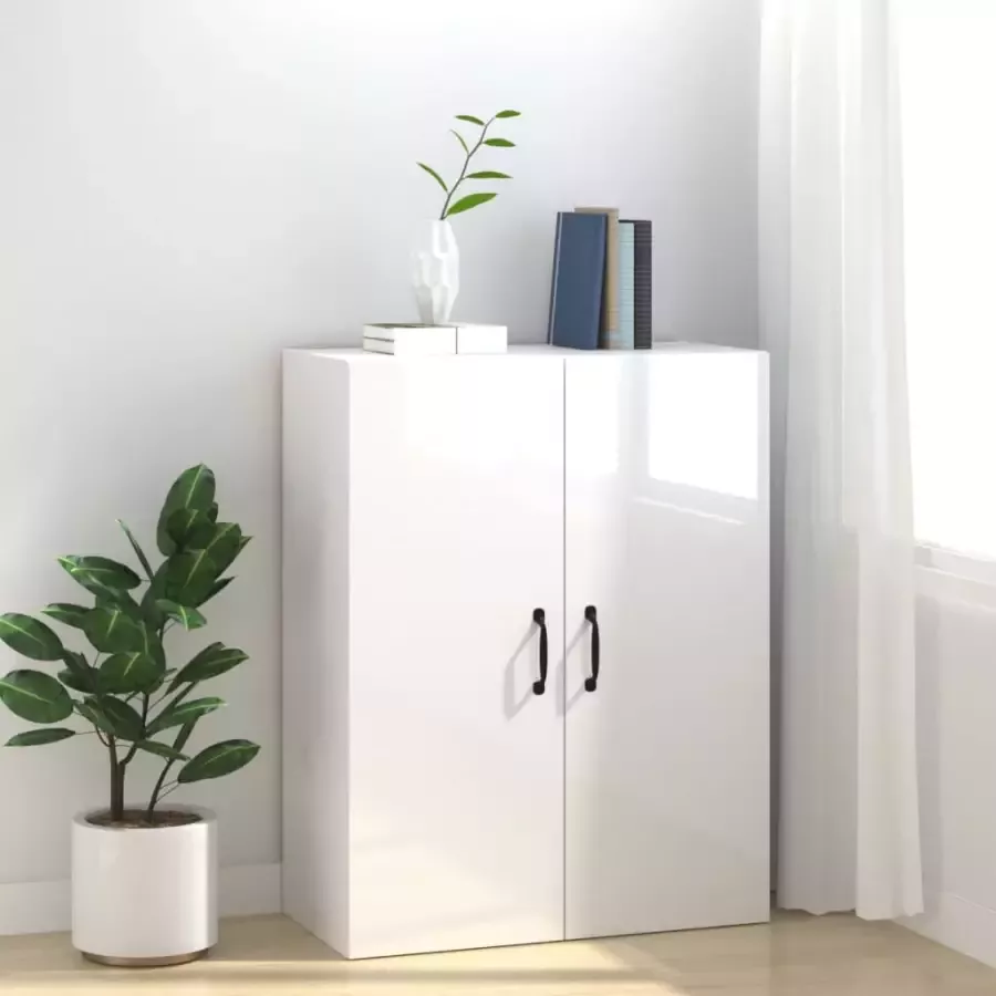 VidaXL -Hangkast-69 5x34x90-cm-bewerkt-hout-hoogglans-wit - Foto 2