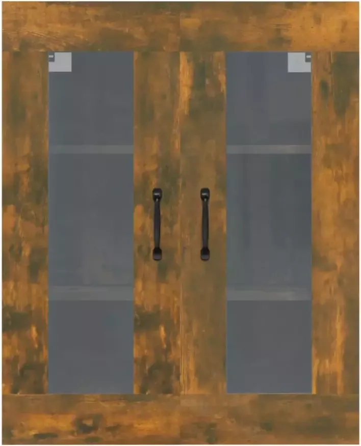 VidaXL -Hangkast-69 5x34x90-cm-gerookt-eikenkleurig - Foto 4