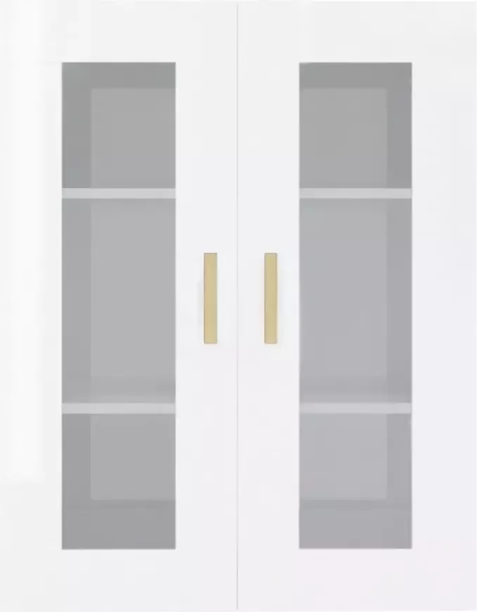 VidaXL -Hangkast-69 5x34x90-cm-hoogglans-wit