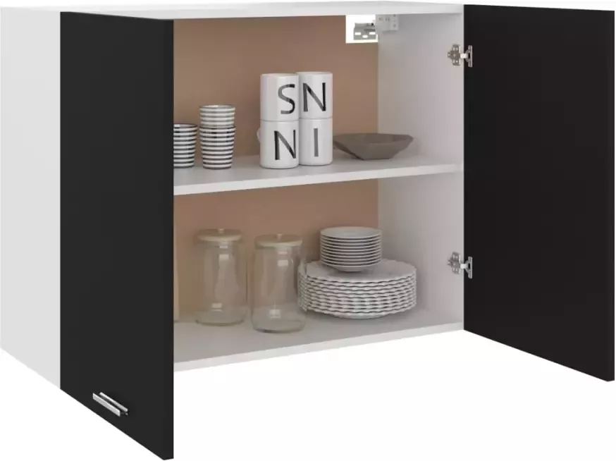 VidaXL Hangkast Lyon 80x31x60 cm bewerkt hout zwart - Foto 4