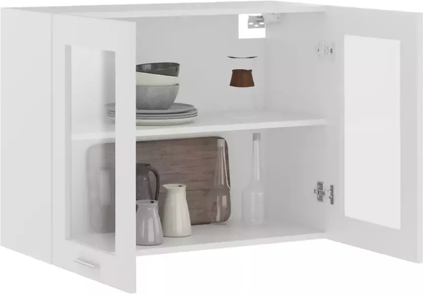 VidaXL Hangkast Lyon 80x31x60 cm bewerkt hout wit - Foto 4