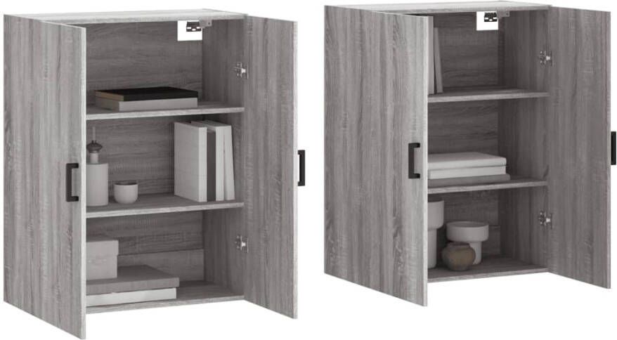 VidaXL -Hangkasten-2-st-69 5x34x90-cm-grijs-sonoma-eikenkleurig - Foto 6