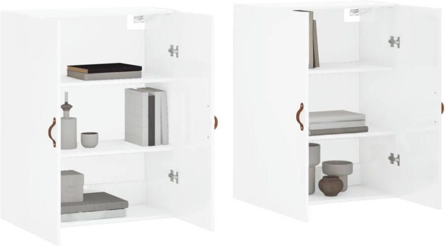 VidaXL -Hangkasten-2-st-69 5x34x90-cm-hoogglans-wit - Foto 5