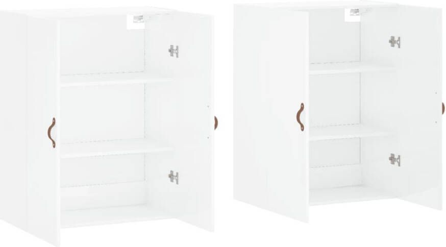 VidaXL -Hangkasten-2-st-69 5x34x90-cm-hoogglans-wit - Foto 4
