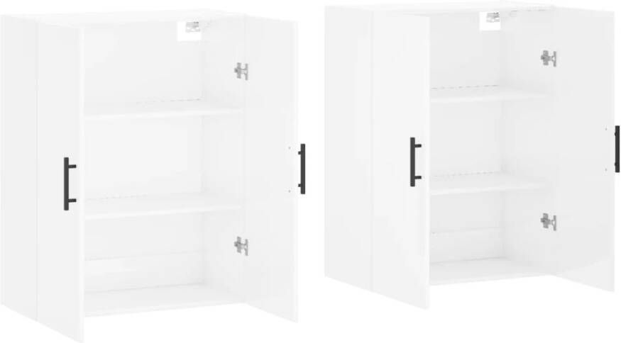 VidaXL -Hangkasten-2-st-69 5x34x90-cm-hoogglans-wit - Foto 9