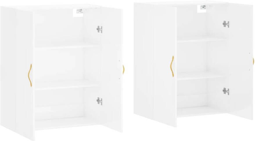 VidaXL -Hangkasten-2-st-69 5x34x90-cm-hoogglans-wit - Foto 7