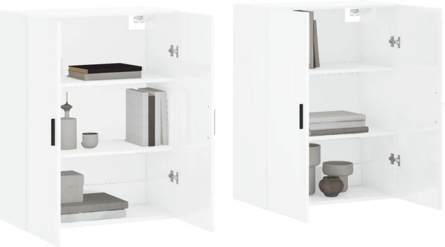 VidaXL -Hangkasten-2-st-69 5x34x90-cm-hoogglans-wit - Foto 6