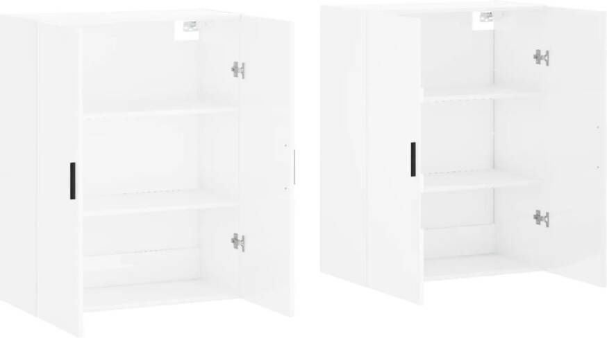 VidaXL -Hangkasten-2-st-69 5x34x90-cm-hoogglans-wit - Foto 8