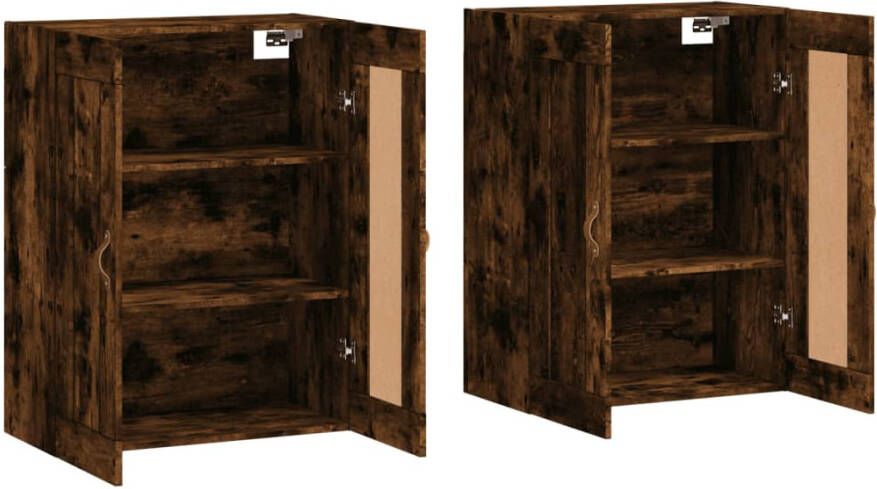 VidaXL -Hangkasten-2-st-bewerkt-hout-gerookt-eikenkleurig - Foto 5