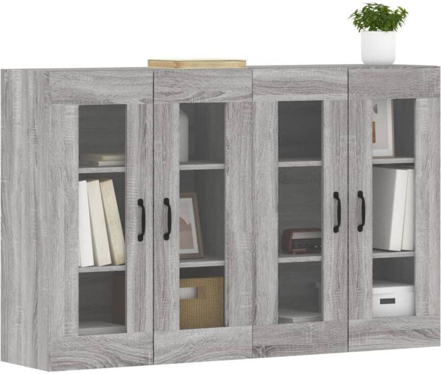 VidaXL -Hangkasten-2-st-bewerkt-hout-grijs-sonoma-eikenkleurig - Foto 3