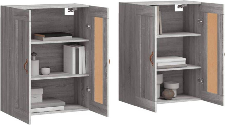 VidaXL -Hangkasten-2-st-bewerkt-hout-grijs-sonoma-eikenkleurig - Foto 5