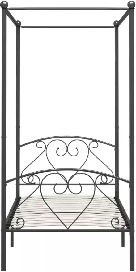 VidaXL -Hemelbedframe-metaal-grijs-100x200-cm - Foto 3