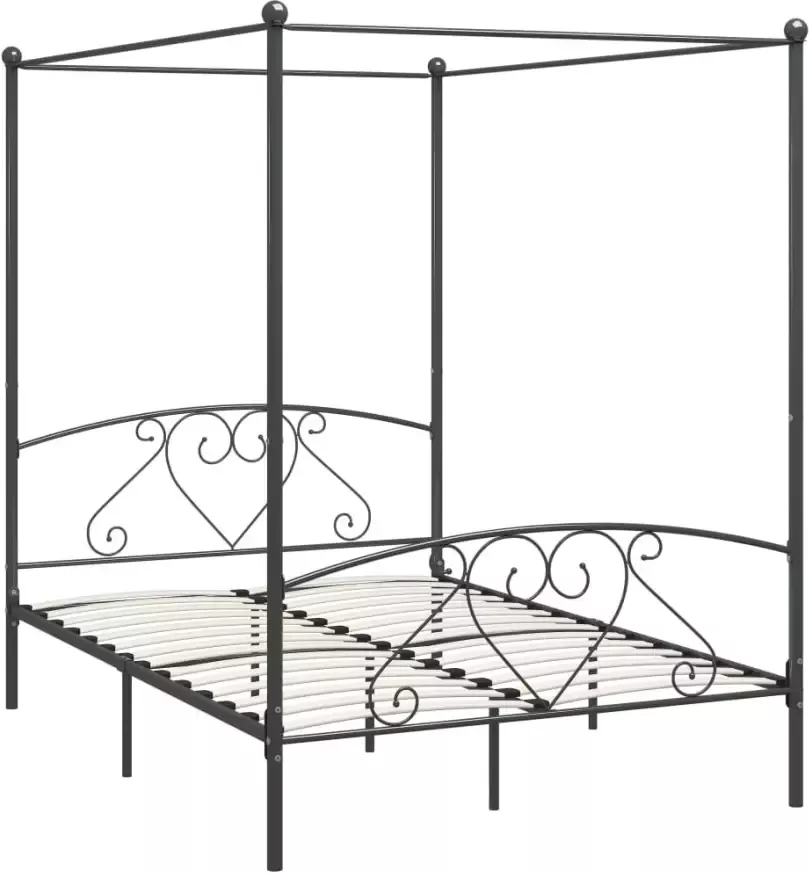 VidaXL -Hemelbedframe-metaal-grijs-140x200-cm - Foto 4