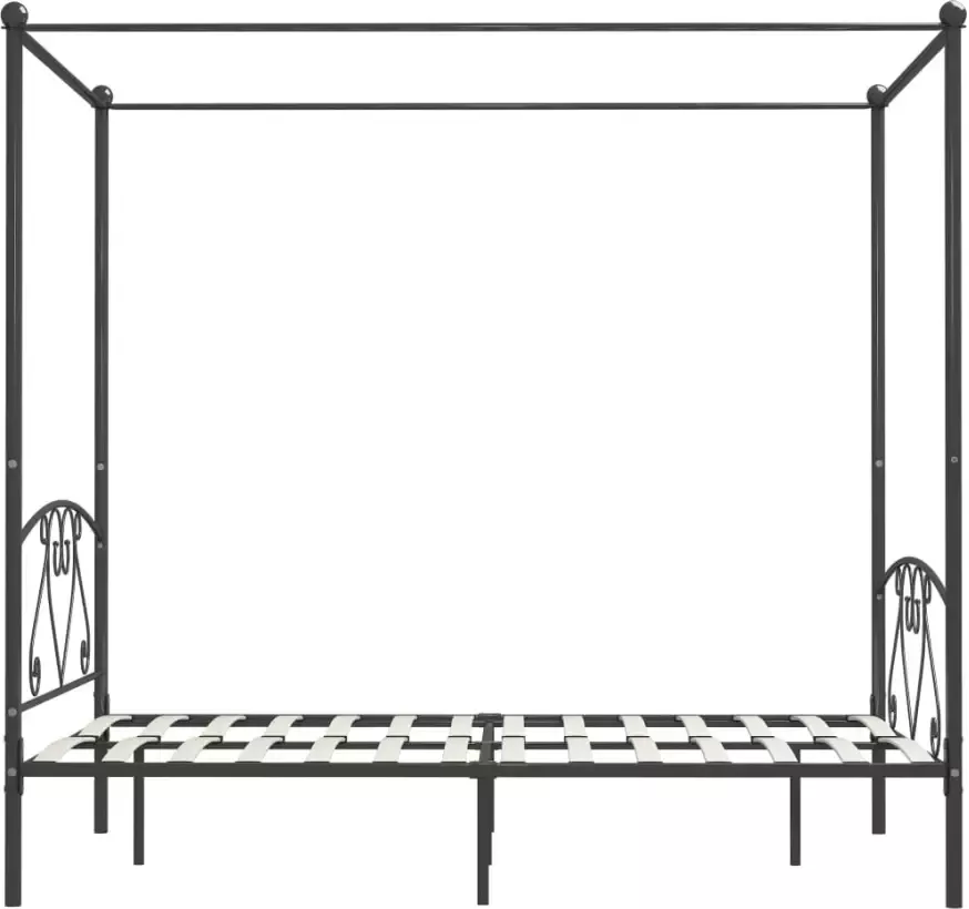 VidaXL -Hemelbedframe-metaal-grijs-140x200-cm - Foto 2