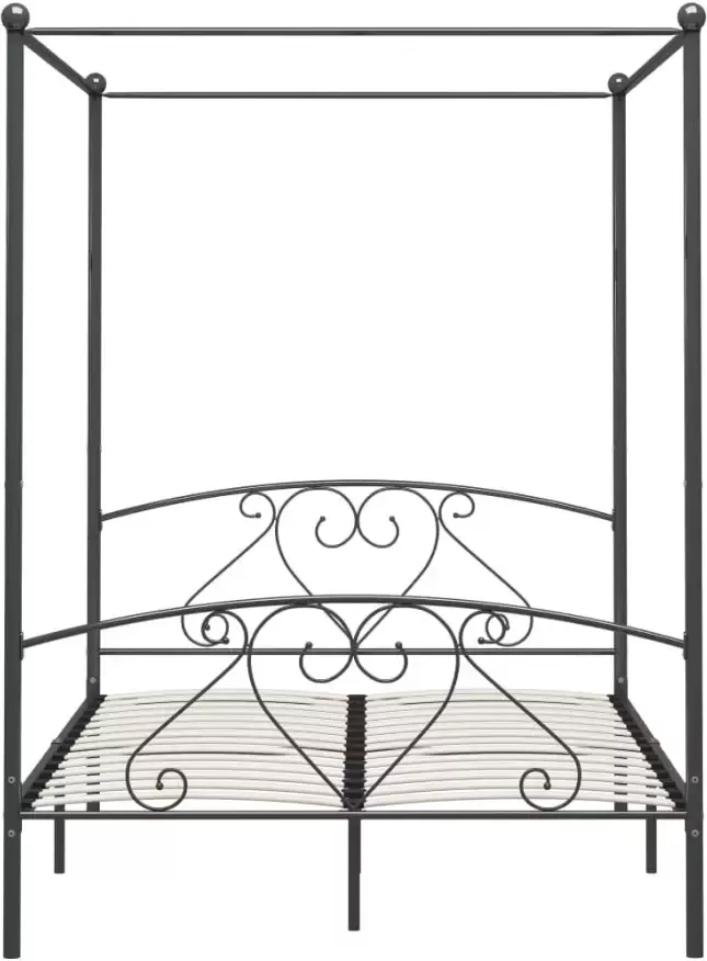 VidaXL -Hemelbedframe-metaal-grijs-160x200-cm - Foto 3