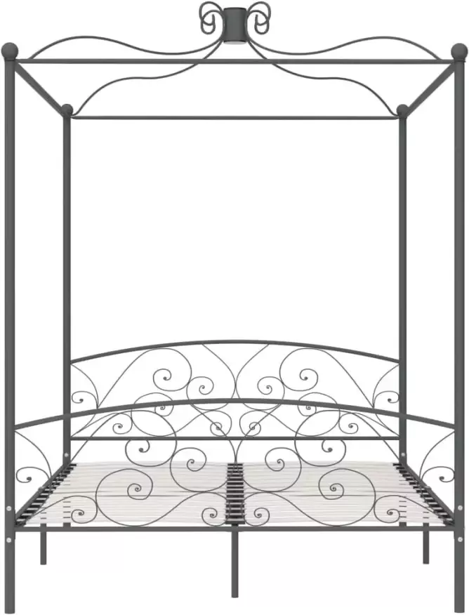 VidaXL -Hemelbedframe-metaal-grijs-160x200-cm - Foto 3