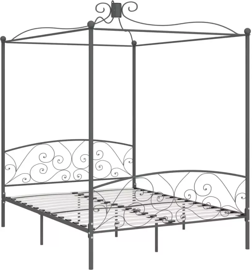 VidaXL -Hemelbedframe-metaal-grijs-180x200-cm - Foto 4