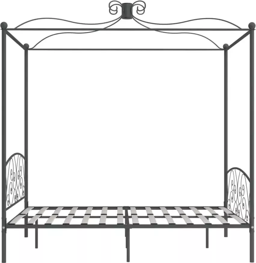 VidaXL -Hemelbedframe-metaal-grijs-180x200-cm - Foto 2
