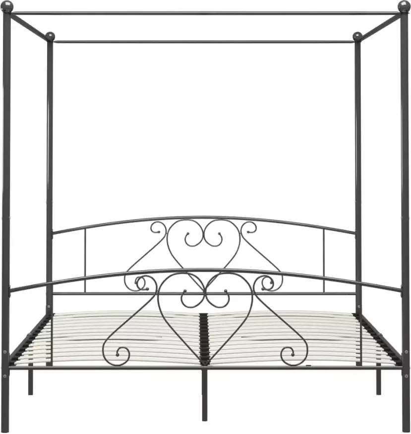 VidaXL -Hemelbedframe-metaal-grijs-200x200-cm