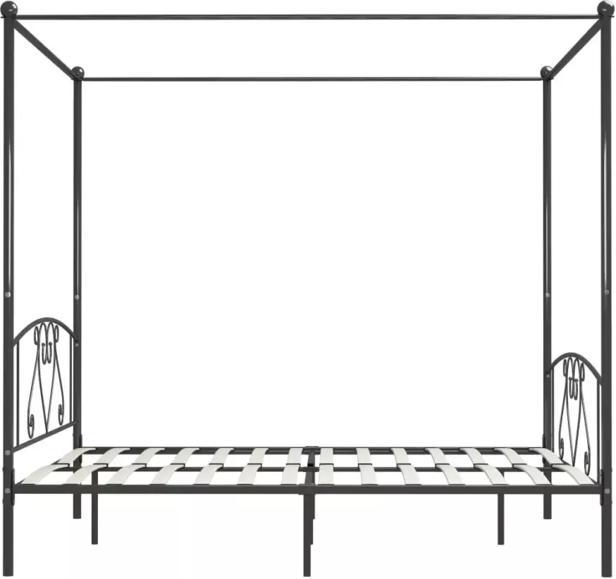 VidaXL -Hemelbedframe-metaal-grijs-200x200-cm - Foto 4