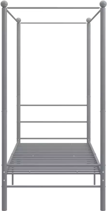 VidaXL -Hemelbedframe-metaal-grijs-90x200-cm - Foto 5
