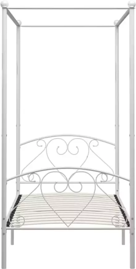 VidaXL -Hemelbedframe-metaal-wit-100x200-cm - Foto 3