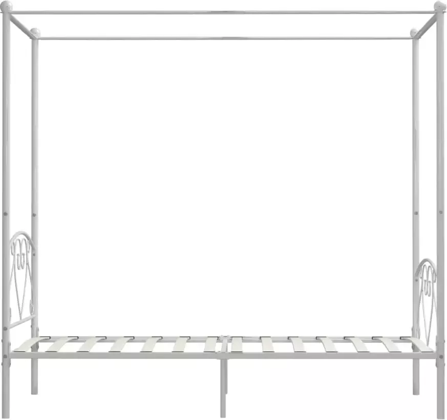 VidaXL -Hemelbedframe-metaal-wit-100x200-cm - Foto 1