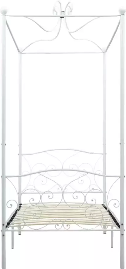 VidaXL -Hemelbedframe-metaal-wit-100x200-cm - Foto 3