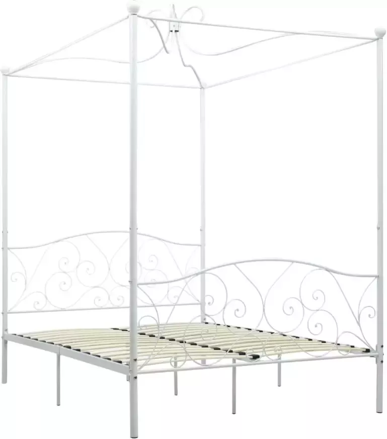 VidaXL -Hemelbedframe-metaal-wit-120x200-cm - Foto 4