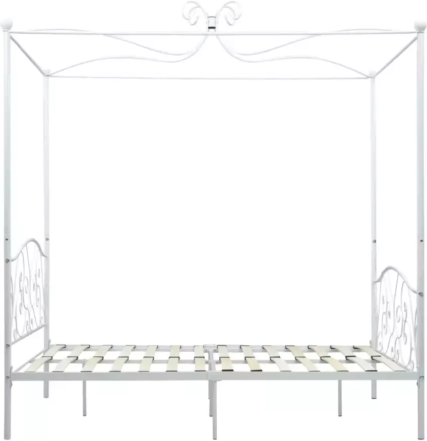 VidaXL -Hemelbedframe-metaal-wit-120x200-cm