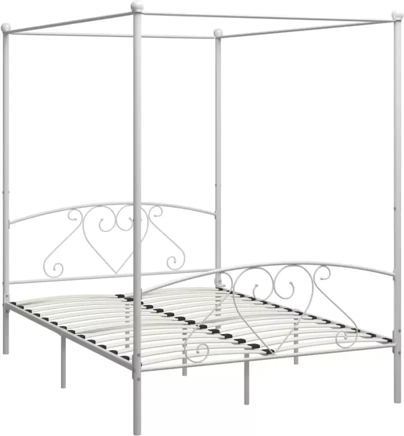 VidaXL -Hemelbedframe-metaal-wit-140x200-cm - Foto 4