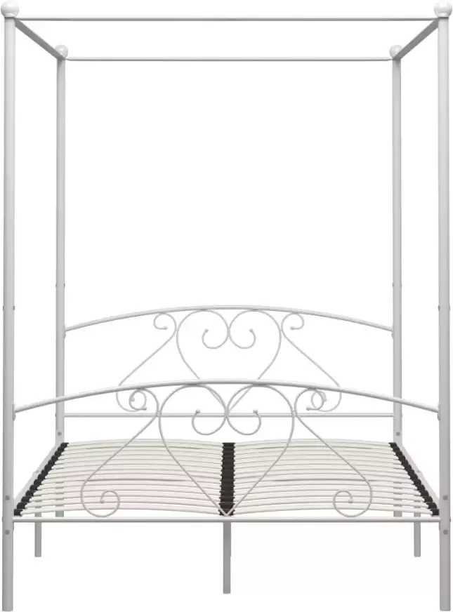 VidaXL -Hemelbedframe-metaal-wit-140x200-cm - Foto 3