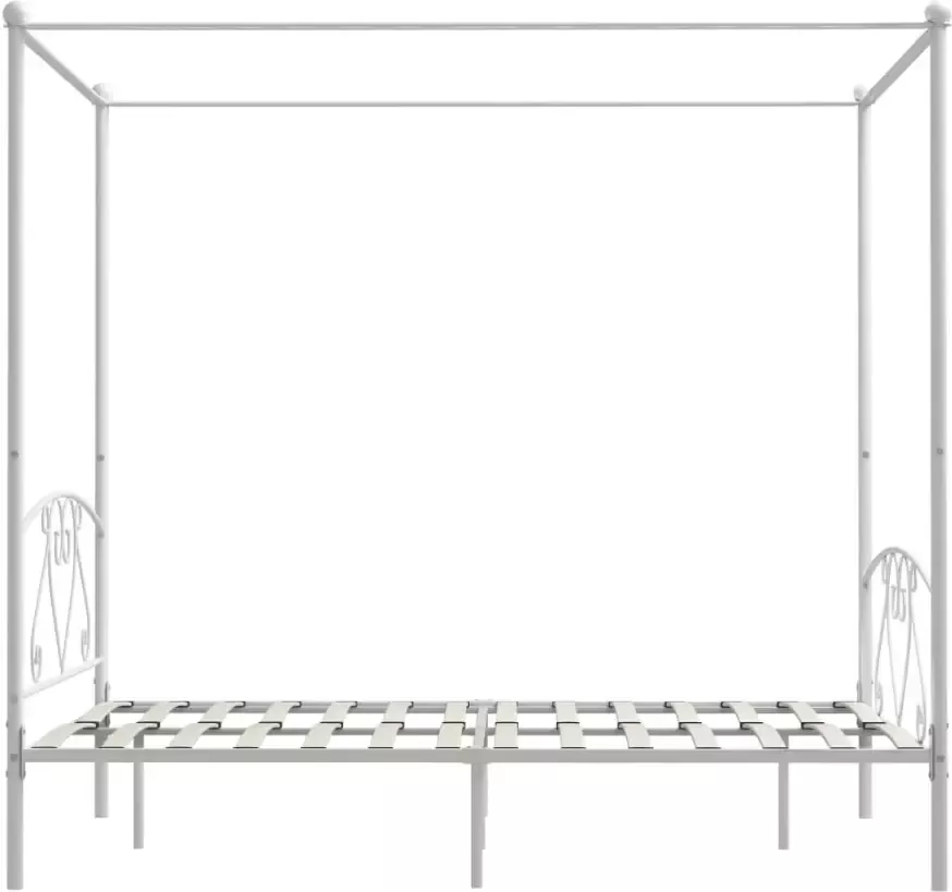 VidaXL -Hemelbedframe-metaal-wit-140x200-cm - Foto 2